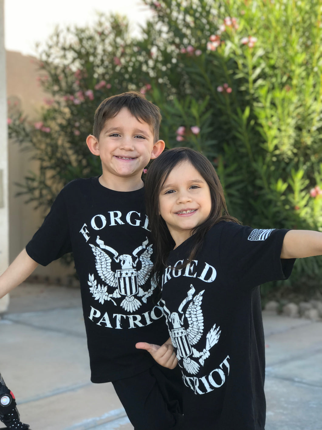 Forged Patriot Eagle - Black, white logo